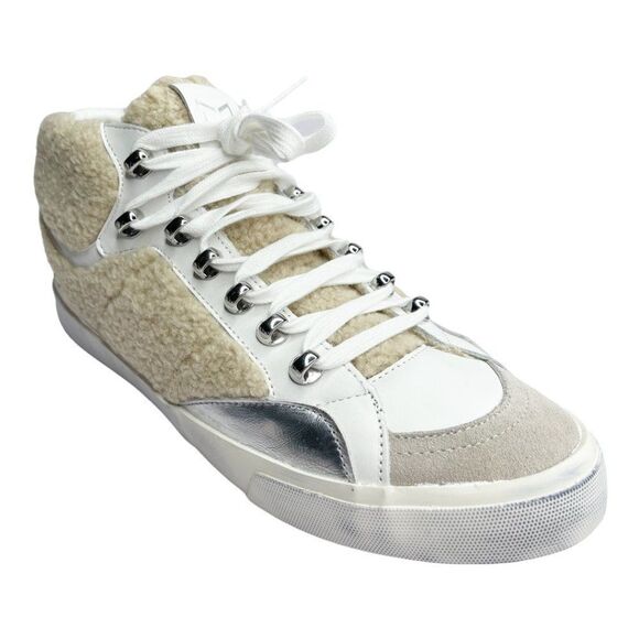 MARC FISHER LTD Merin Distressed High Top Sneakers - Picture 2 of 10